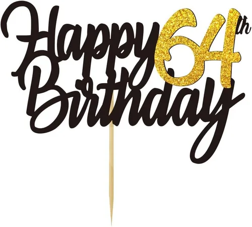 Miniatura 27 de Decoración para tarta de cumpleaños número 24 con purpurina para 24 años, decoraciones de cumpleaños de 24 años, decoraciones doradas para tartas