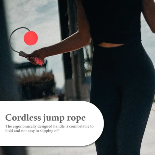 Miniatura 9 de Luxshiny Cordless Jump Rope with Weighted Balls Non-slip Handle Portable Skipping Rope for Fitness Adults Home Workout for Women and Men
