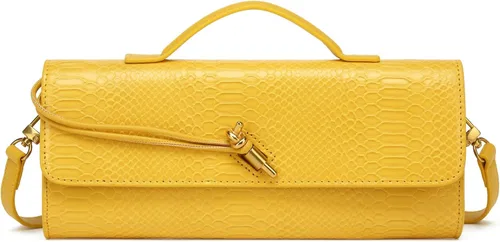 Miniatura 9 de Bolso de mano de cuero de moda para mujer, bolso de mano cruzado con estampado de cocodrilo