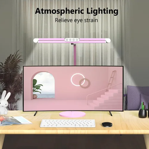 Miniatura 3 de Micomlan Lámpara de escritorio LED con base, luz de escritorio de arquitecto alto ajustable para oficina en casa con brazo oscilante flexible