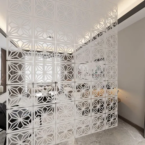 Miniatura 3 de Yizunnu Divisor de habitación colgante, división de paneles blancos de bricolaje, 12 piezas de pantalla de panel de madera y plástico, separadores
