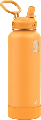 Miniatura 26 de Takeya Actives - Botella de agua de 24 onzas con tapa con popote, aislamiento de acero inoxidable de doble pared, apta para lavavajillas y sin BPA