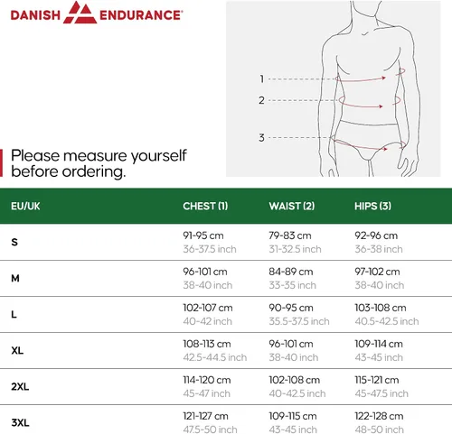 Miniatura 6 de Danish Endurance Merino Wool Long Sleeve Base Layer Shirt for Men, Thermal Shirt