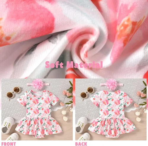Miniatura 5 de Aalizzwell Vestido tipo body para bebé recién nacido