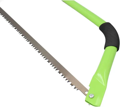 Miniatura 5 de Sierra de arco resistente de 24 pulgadas, troncos de madera, ramas de árboles, protector de dedos + 3 cuchillas