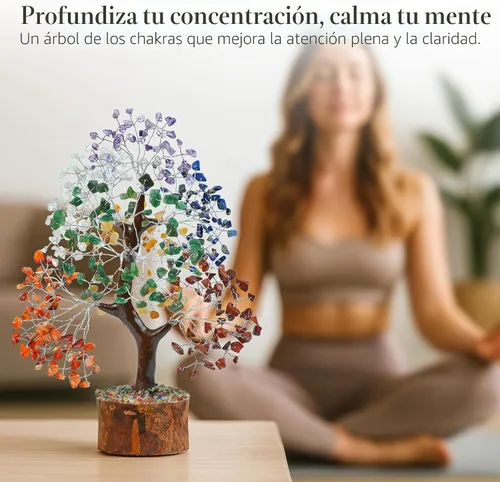 Miniatura 5 de Crocon Árbol de los Siete Chakras del Árbol de la Vida para Árboles de Feng Shui, Cristales y Piedras Curativas, Decoración para la Habitación