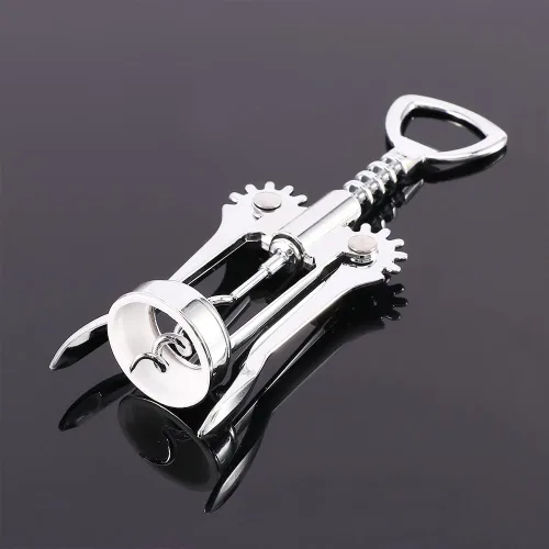 Miniatura 6 de Sacacorchos de acero inoxidable, sacacorchos portátil, sacacorchos y tapa de cerveza, removedor de abrebotellas para cocina, restaurante, bares
