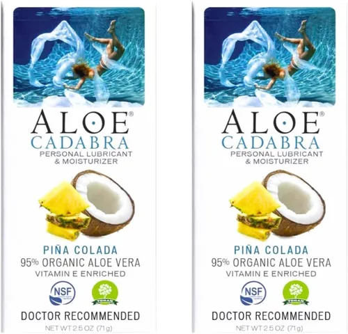 Miniatura 11 de Aloe Cadabra Lubricante Personal Saborizado y Humectante Vaginal, Lubricante de Aloe Orgánico Comestible para Hombres, Mujeres y Parejas, Sin