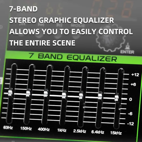 Miniatura 7 de Depusheng PA8 Mezclador de Audio Profesional / Mesa de Mezclas / Consola de Audio de Escritorio, Sistema de Interfaz de 8 Canales, Digital, USB