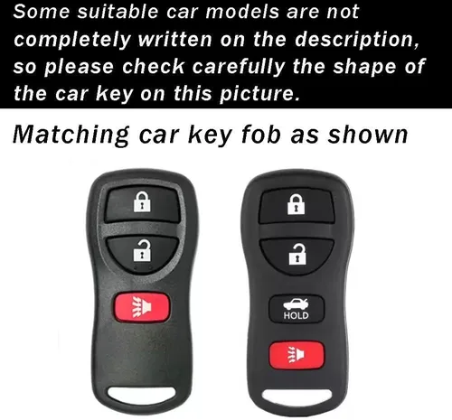Miniatura 2 de ontto Funda de cuero para llavero Infiniti FX35 FX45 QX4 Smart Remote Metal para Nissan Armada Frontier Murano NV1500 Pathfinder Titan 2002
