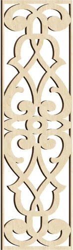 Miniatura 16 de 9 3/8"W x 24 3/8"H x 1/4"T Bellaire Decorativos Paneles de pared de madera calado, abedul
