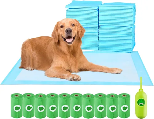 Miniatura 10 de Almohadilla de entrenamiento impermeable súper absorbente para perros y cachorros, almohadilla para mascotas, azul (23.6 x 23.6 pulgadas