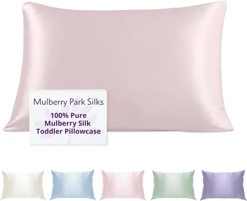 Miniatura 19 de Mulberry Park 19 Momme Funda de almohada de seda para niños y niños pequeños, evita la cabeza de cama y el encrespamiento, suave con la piel