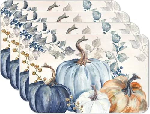 Miniatura 21 de CounterArt Autumn in Nature - Juego de 4 manteles individuales reversibles de plástico flexible de fácil cuidado, fabricados en los Estados Unidos