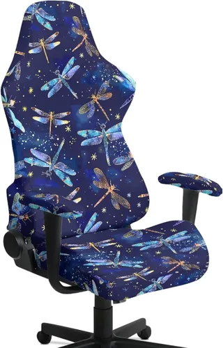 Miniatura 18 de Fundas para silla de videojuegos de 250 aniversario, 4 piezas, cómodas, ergonómicas, para oficina, fundas giratorias de poliéster, decoración