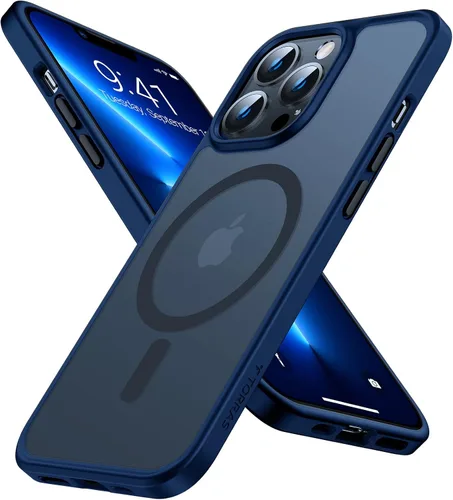 Miniatura 10 de TORRAS Funda ultra magnética para iPhone 15 Pro, [probada en 3 caídas de grado militar] [compatible con MagSafe], a prueba de golpes, translúcida