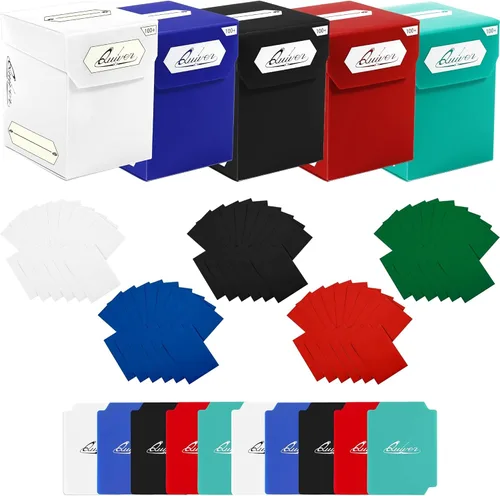 Quiver Time Paquete de bloques de cartas coleccionables y funda para cartas que se adapta a Magic: the Gathering Cards y otros TCGs - 5 cajas de