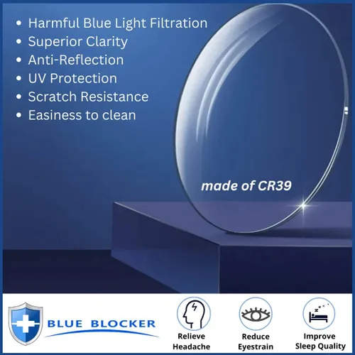 Miniatura 5 de ProEyes Gafas de lectura nucleares progresivas de corte azul, brazos similares a la madera, 0 poder en la lente superior, antirreflejantes