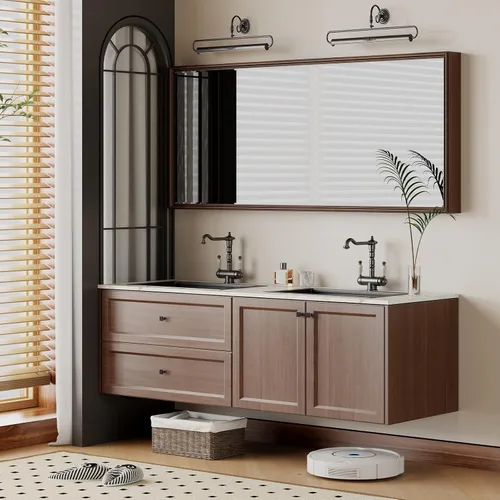 Miniatura 7 de Homdiy Paquete de 5 tiradores para gabinete color negro mate, manijas de zinc de aleación para cajones y aparadores, accesorios de cocina