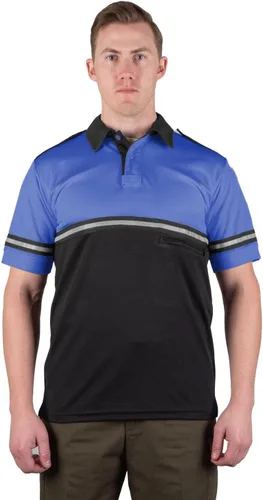 Miniatura 4 de First Class Camisa de patrulla de bicicleta de dos tonos con rayas reflectantes y bolsillo con cremallera