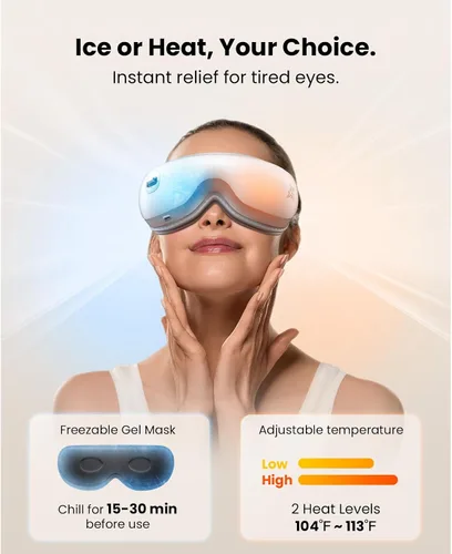 Miniatura 5 de BOB AND BRAD Zero Pro Masajeador de Ojos Ultra Silencioso con Calor y Enfriamiento, Masajeador de Ojos Ligero con Botón de Desplazamiento