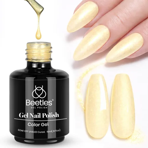 Miniatura 159 de Beetles - Esmalte de uñas de gel verde luminoso que brilla en la oscuridad, esmalte de uñas de gel que se absorbe con lámpara LED UV, arte de uñas