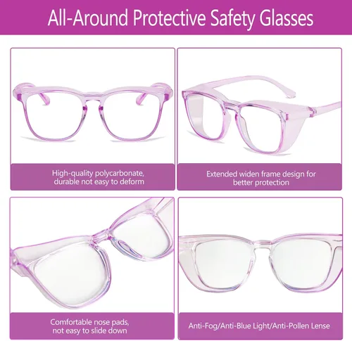 Miniatura 8 de Anti Fog Safety Glasses For Men Women - Dental Assistant Glasses, Bulk Adult, Anti Blue Light