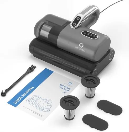 Miniatura 8 de AIRTHEREAL Aspiradora de colchón M1, aspiradora de cama 6 en 1 con vibración de alta frecuencia, rotación de cepillo doble de 80,000 RPM, luz UV-C