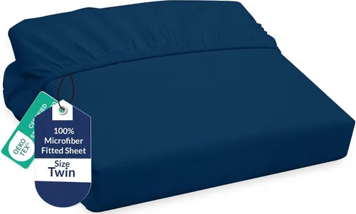 Miniatura 100 de Royale Linens Sábana Bajera King - Microfibra Cepillada Ultra Suave 1800 - Sábanas Inferiores de Lujo Hotelero - Sin Arrugas y Resistente a la Rosa