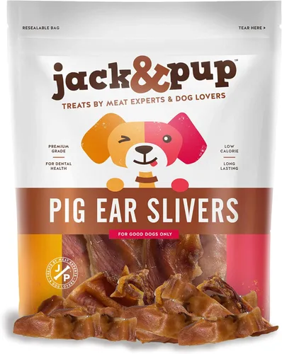 Miniatura 12 de Jack & Pup Astillas de orejas de cerdo (1 libra) – Masticables naturales de primera calidad para perros, orejas de cerdo, golosinas saludables