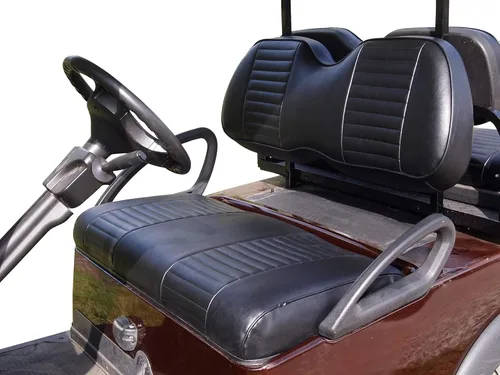Miniatura 16 de Huskey - 4 fundas de asiento para carrito de golf delanteros y traseros para Club Car Precedent 2004+, modelos Tempo 2017+ G&E, negro de dos tonos
