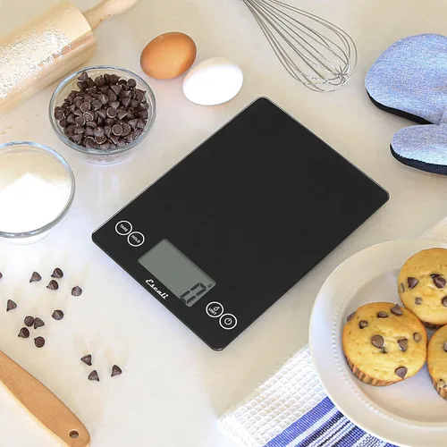 Miniatura 8 de Escali Arti Báscula Digital de Vidrio para Alimentos de Encimera de Cocina, Báscula para Hornear y Cocinar con Contador de Nutrición y Calorías