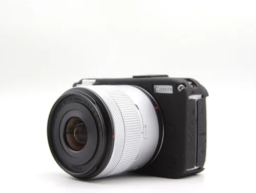 Miniatura 5 de Funda para cámara R50 V, textura premium de cuerpo completo de silicona suave funda protectora para Canon Eos R50 V R50V (negro)