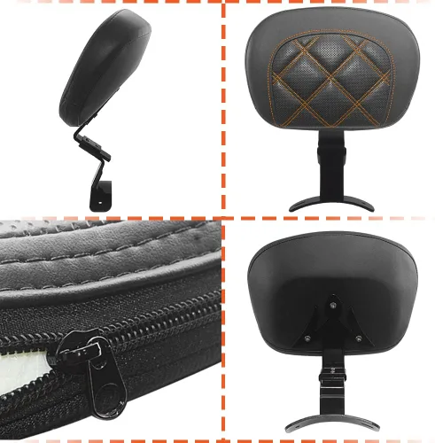 Miniatura 6 de FOVPLUE Respaldo de piloto, kit de almohadilla ajustable para respaldo del conductor para Harley Touring CVO Road Glide Road King Electra Glide