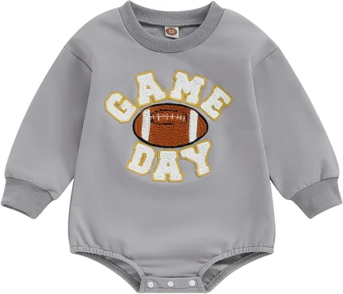 Miniatura 45 de FYBITBO Sudadera de cuello redondo para bebé niña y niño, mameluco de burbujas, camisa de manga larga, traje de San Valentín, ropa de otoño