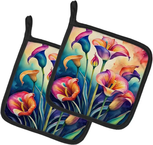 Miniatura 39 de Caroline's Treasures Juego de soportes para ollas de cocina coloridos de Asters, resistentes al calor, almohadillas calientes para cocinar, hornear