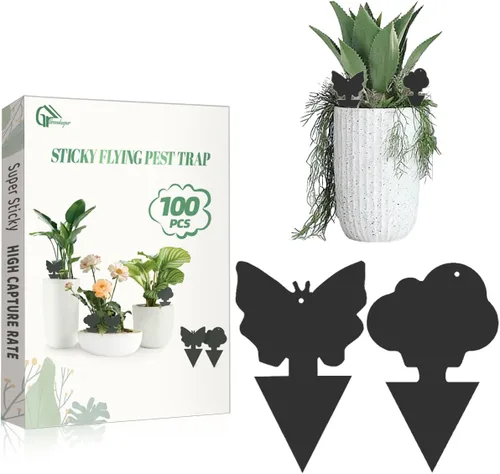 Miniatura 9 de 36 piezas de trampas adhesivas clásicas para mosquitos del hongo (plantas), moscas de la fruta, mosca blanca y mosca, trampas adhesivas amarillas 36