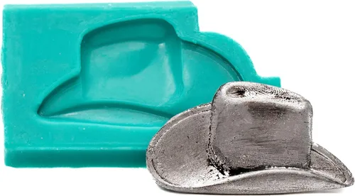 Miniatura 6 de Pequeño molde fino del silicón del sombrero del vaquero hacer su propio chocolate occidental, fondant, resina, arcilla.. El molde crea el sombrero