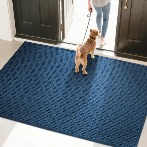Miniatura 31 de Mibao Tapete para puerta delantera, resistente y duradero, tapete de bienvenida para interiores y exteriores, atrapador de suciedad, impermeable