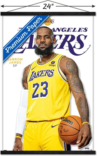 Miniatura 3 de Trends International NBA Los Angeles Lakers - Póster de pared de LeBron James Feature Series 23, 22.37 x 34.00 pulgadas, impresión premium y Paquete