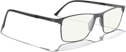 Miniatura 5 de MERRY'S Lentes de bloqueo de luz azul de moda, lentes de lectura, marco de metal, bisagra de resorte, lentes para hombres Gris-2.047 in