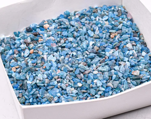 Miniatura 4 de Piedras pequeñas de apatita azul intenso, 7.05 oz (7 onzas), piedras preciosas pulidas, piedras preciosas naturales brillantes, muestras minerales