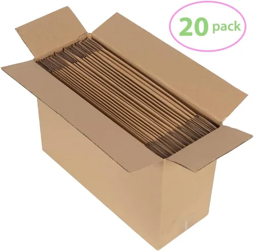 Miniatura 8 de Juego de 20 cajas de envío de 11 x 8 x 2 pulgadas, caja de cartón corrugado marrón para documentación, envío postal, negocios