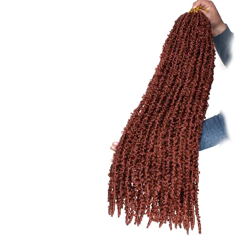 Miniatura 24 de ZRQ Butterfly Locs Cabello de Ganchillo Corto 6 Paquetes Negro Cabello Bob de Ganchillo 8 Pulgadas Locs Sintéticos Desordenados Desgastados Trenzas