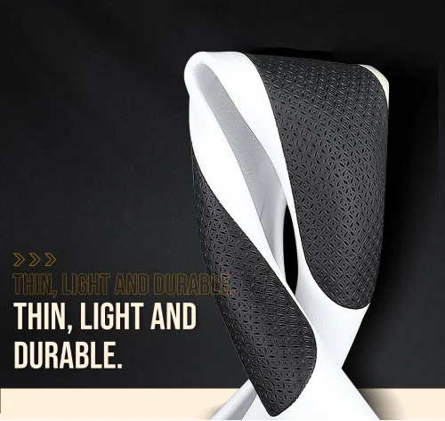 Miniatura 4 de LKWLIKEI Funda de cuero de napa ultrafina para volante Tesla Modelo 3/Y, diseño antideslizante y modificación interior de accesorios de coche Blanco