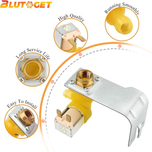 Miniatura 2 de Válvula de entrada de agua para lavavajillas WD15X10014 WD15X10011 de Blutoget - Compatible con lavavajillas GE Hotpoint, reemplaza WD15X10011