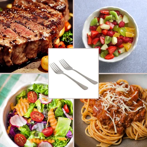 Miniatura 4 de Cornucopia Brands Juego de 2 tenedores para servir (2) - Elegante tenedores de servicio de primera línea, tenedores de servicio estilo buffet