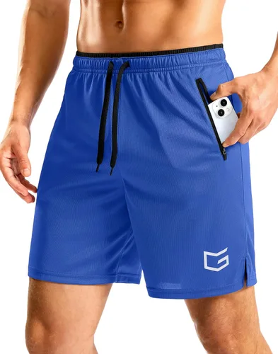 Miniatura 33 de G Gradual Pantalones cortos de correr para hombre con bolsillos con cremallera, secado rápido, gimnasio, atletismo, entrenamiento, pantalones cortos