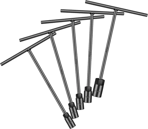 Miniatura 11 de Juego de llaves de tubo en T, 7 piezas de llaves de mango métrico - 6, 8, 10, 11, 12, 13, 14 mm, llave de rueda hexagonal de 6 puntos