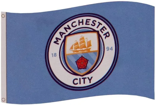 Bandera de fútbol oficial del Manchester City FC, regalo de 5 x 3 pies